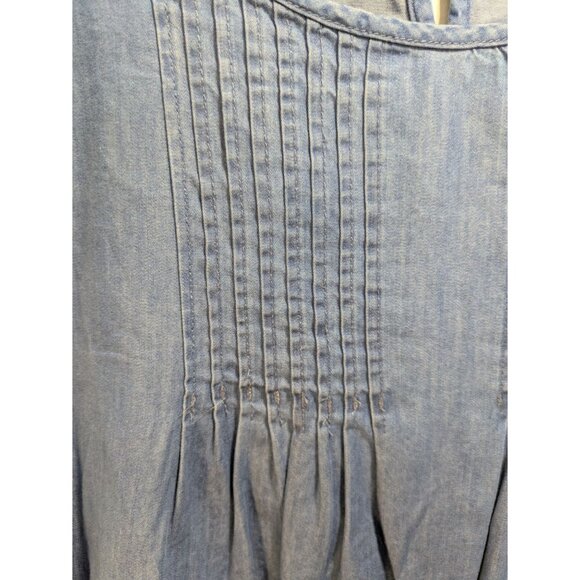 NEW Maurices Sleeveless Chambray Ruffle Top Womens Plus Size 3X - Picture 3 of 9